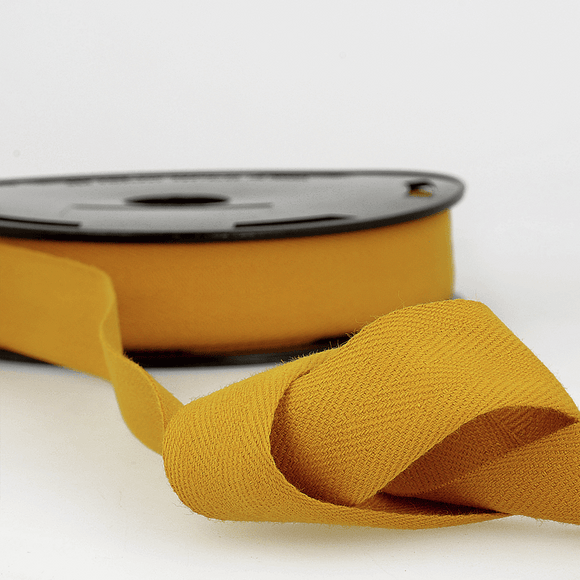 Webbing Tape 25mm (Cotton Twill) in Mustard