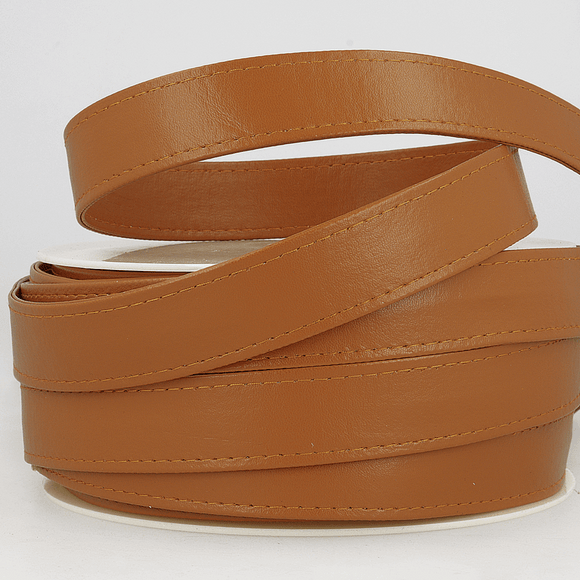 Webbing Tape 25mm (Faux Leather) in Camel