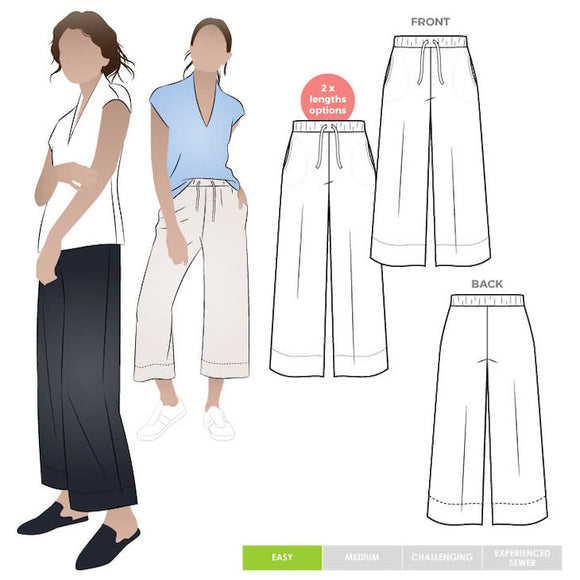 Style ARC Como Knit Pant Pattern Size 18-30
