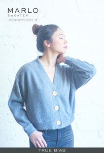 True Bias Marlo Sweatshirt Cardigan Pattern