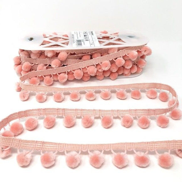 Pom Pom Trim 28mm Soft in Pink