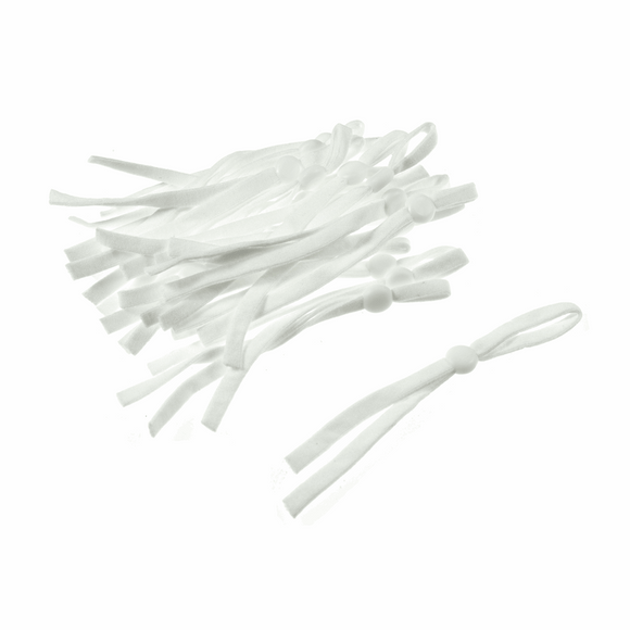 Adjustable Mask Elastic in White (pack of 20)