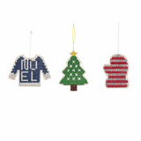 Cross Stitch Kit - Christmas Tree Decorations (Set of 3)