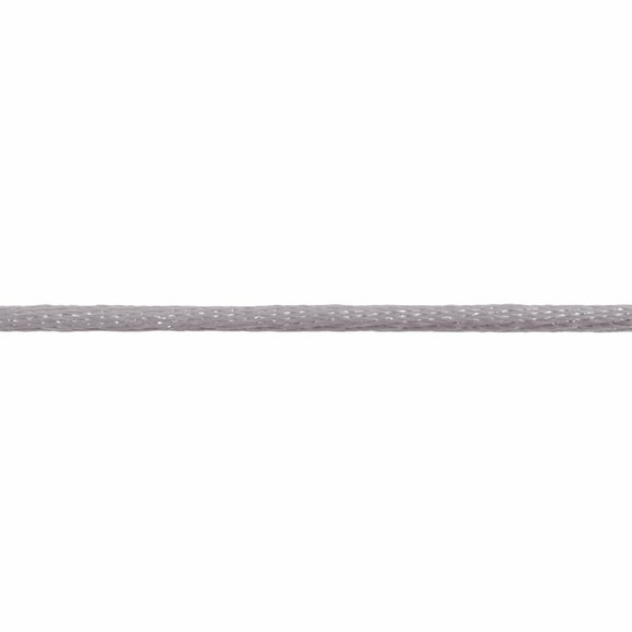 Cord Satin 2mm in Silver Grey