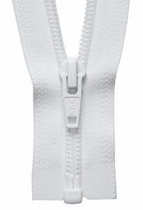 Nylon Chunky Open Ended Zip 51cm Col 501 White