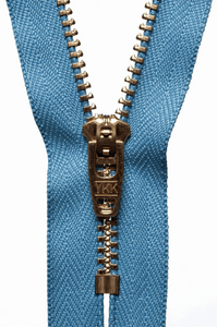 Brass Jeans Zip 10cm/4" Col 231D Airforce Blue