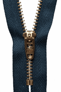 Brass Jeans Zip 18cm/7" Col 560 Dark Navy