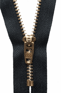 Brass Jeans Zip 18cm/7" Col 580 Black