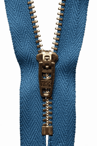 Brass Jeans Zip 13cm/5" Col 145 Slate Blue