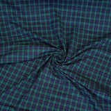 Brushed Cotton Check in Green/Blue Tartan