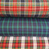 Brushed Cotton Check in White/Red Tartan