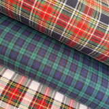 Brushed Cotton Check in Green/Blue Tartan