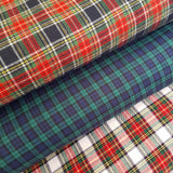 Brushed Cotton Check in White/Red Tartan