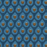 REMNANT Michael Miller Last Hazelnut in Indigo (114cm wide x 140cm length)