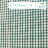 Gingham 1/8" Polycotton in Green (110cm wide)