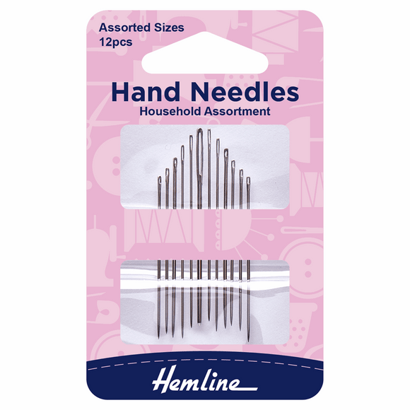 Hand Sewing Needles - Household Assorted (pack of 12) by Hemline