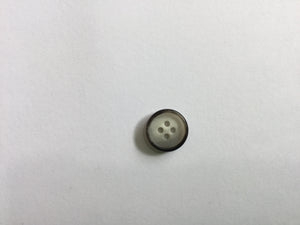 Button 14mm Round Two Tone Grey