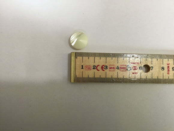 Button 15mm Round Two Tone Cream