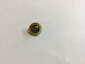 Button 18mm Round Silver/Ecru