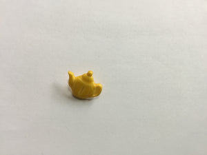 Button 18mm Novelty Yellow Teapot