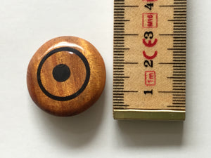Button 30mm Round Painted Wooden with Shank