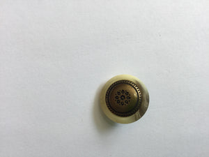Button 20mm Round Brass Centre