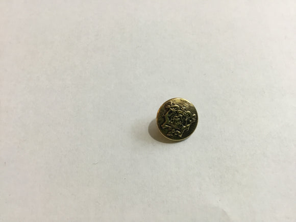 Button 15mm Round Gold