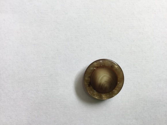 Button 23mm Round Two Tone in Brown
