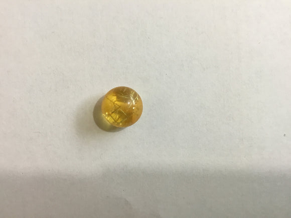 Button 12mm Round Yellow Bead