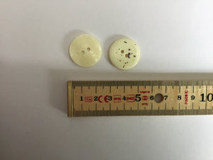 Button 23mm Round Double Sided Cream