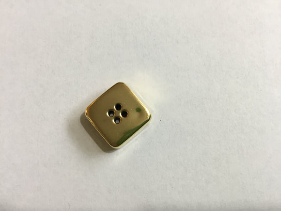Button 17mm Square Gold