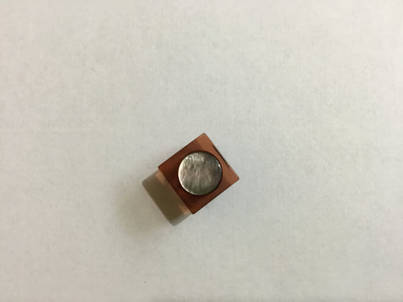 Button 12mm Square Brown