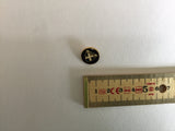 Button 15mm Round Embossed Scottish Flag Style