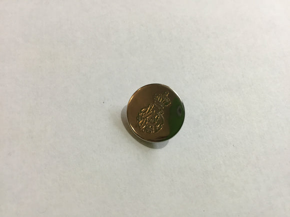 Button 18mm Round Silver