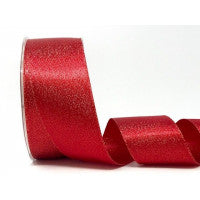 Ribbon Sparkle Satin 38mm in Red