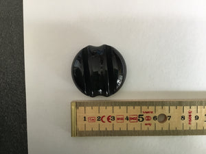 Button 40mm Round Black