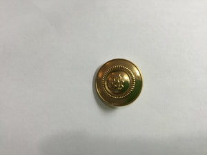 Button 22mm Round Gold Metal
