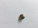 Button 15mm Round Flat Top Silver