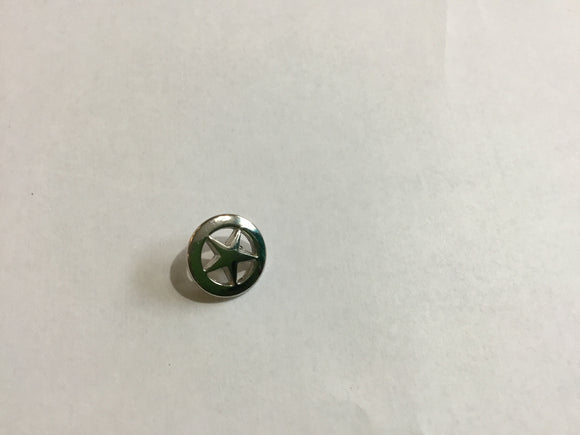 Button 15mm Round Silver