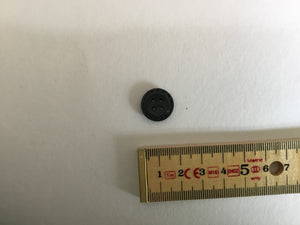 Button 15mm Round Stitch Effect Grey