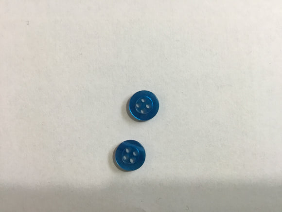 Button 10mm Round Blue
