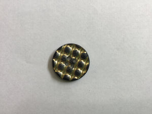 Button 28mm Round Two Tone Gold/Grey