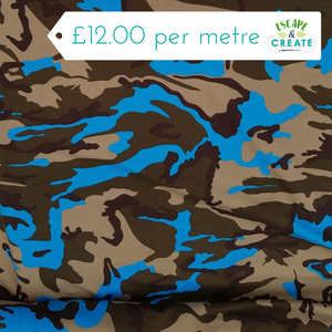 Jersey Camouflage with Royal Blue (Cotton)