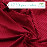 Jersey Rib Knit in Red
