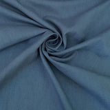 Linen in Plain Denim Blue (Washed)