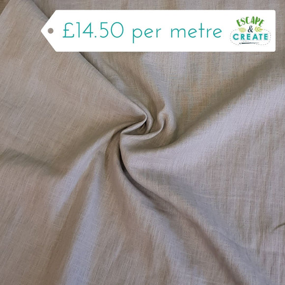 Linen in Plain Light Grey (Washed)