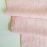 Linen in Plain Rose Pink (Washed)