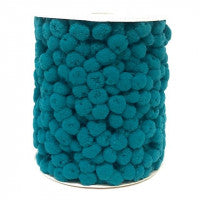 Pom Pom Trim 15mm in Teal