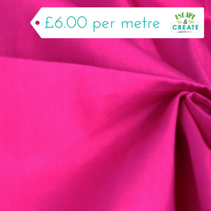 Cotton Poplin Plain in Cerise