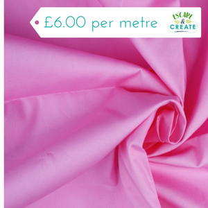 Cotton Poplin Plain in Pink